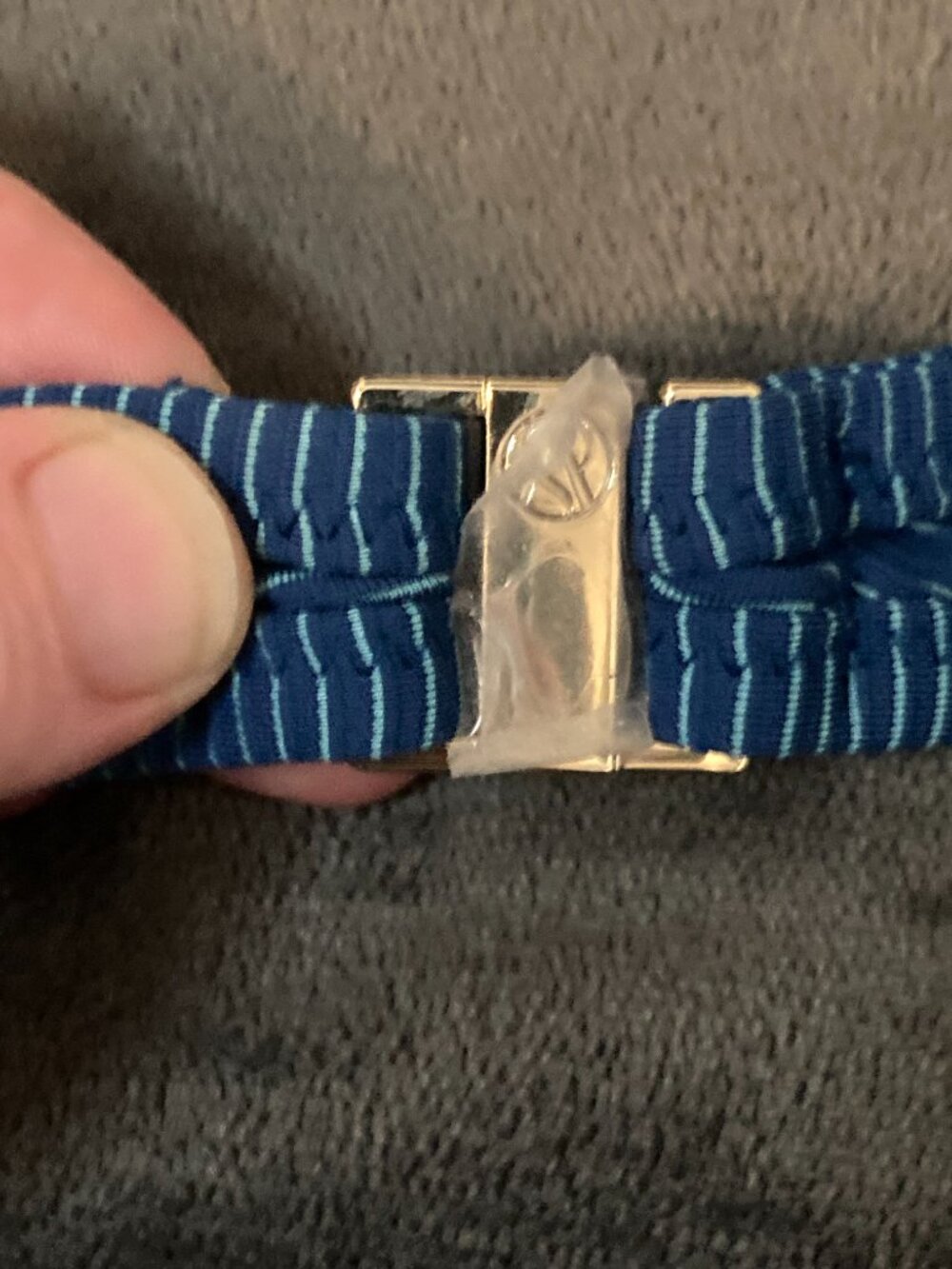 Victoria's Secret Women's Blue Halter One-Piece Swimsuit - Zip Chest - Size XL - Picture 5 of 6